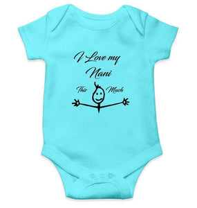 I Love my Nani Baby & Kids Grey T shirt Rompers for Baby Boy- FunkyTradition FunkyTradition