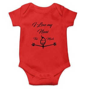 I Love my Nani Baby & Kids Grey T shirt Rompers for Baby Boy- FunkyTradition FunkyTradition