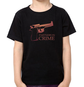 Partners In Crime Brother-Brother Kids Half Sleeves T-Shirts -KidsFashionVilla