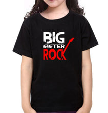 Load image into Gallery viewer, Big Sister Rock Lil Sister Roll Sister-Sister Kids Half Sleeves T-Shirts -KidsFashionVilla
