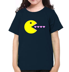 Pacman Sister-Sister Kids Half Sleeves T-Shirts -KidsFashionVilla