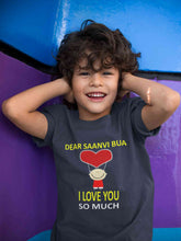 Load image into Gallery viewer, Custom Name I love My Bua So Much Half Sleeves T-Shirt for Boy-KidsFashionVilla
