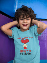 Load image into Gallery viewer, Custom Name I love My Bua So Much Half Sleeves T-Shirt for Boy-KidsFashionVilla
