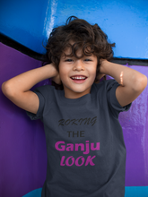 Load image into Gallery viewer, ROKING THE GANJU LOOK Half Sleeves T-Shirt for Boy-KidsFashionVilla
