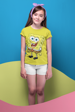 Load image into Gallery viewer, Cute Cartoon Half Sleeves T-Shirt For Girls -KidsFashionVilla
