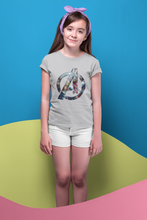 Load image into Gallery viewer, Superhero Half Sleeves T-Shirt For Girls -KidsFashionVilla
