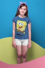 Load image into Gallery viewer, Cute Cartoon Half Sleeves T-Shirt For Girls -KidsFashionVilla
