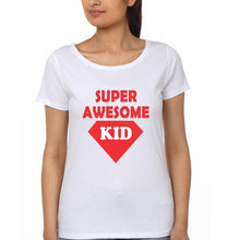 Load image into Gallery viewer, Super Awesome Mom Super Awesome Kid Mother and Daughter Matching T-Shirt- KidsFashionVilla
