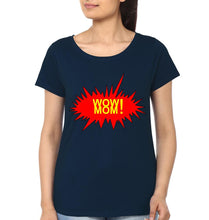 Load image into Gallery viewer, Wow Kid Wow Mom Mother and Daughter Matching T-Shirt- KidsFashionVilla
