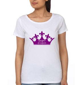 Mother of a Princess Daughter of a Queen Mother and Daughter Matching T-Shirt- KidsFashionVilla