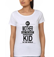 Load image into Gallery viewer, The Most awesome Kid In The World &amp; The Most awesome Mom In The World Mother and Daughter Matching T-Shirt- KidsFashionVilla
