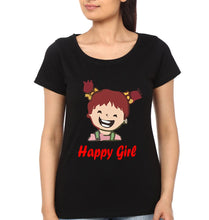 Load image into Gallery viewer, Happy Mom Happy Girl Mother and Daughter Matching T-Shirt- KidsFashionVilla
