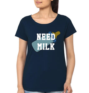 Need Wine Need Milk Mother and Daughter Matching T-Shirt- KidsFashionVilla