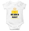 Kings are born in August Rompers for Baby Boy- FunkyTradition FunkyTradition