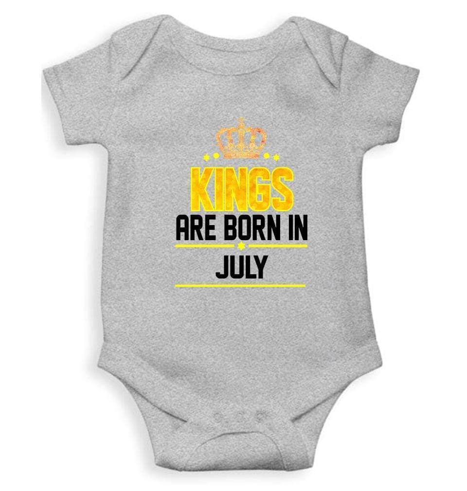 Kings are born in July Rompers for Baby Boy- FunkyTradition FunkyTradition