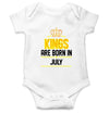 Kings are born in July Rompers for Baby Boy- FunkyTradition FunkyTradition