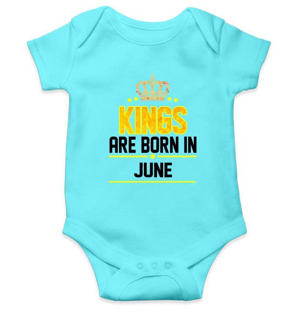 Kings are born in June Rompers for Baby Boy- FunkyTradition FunkyTradition