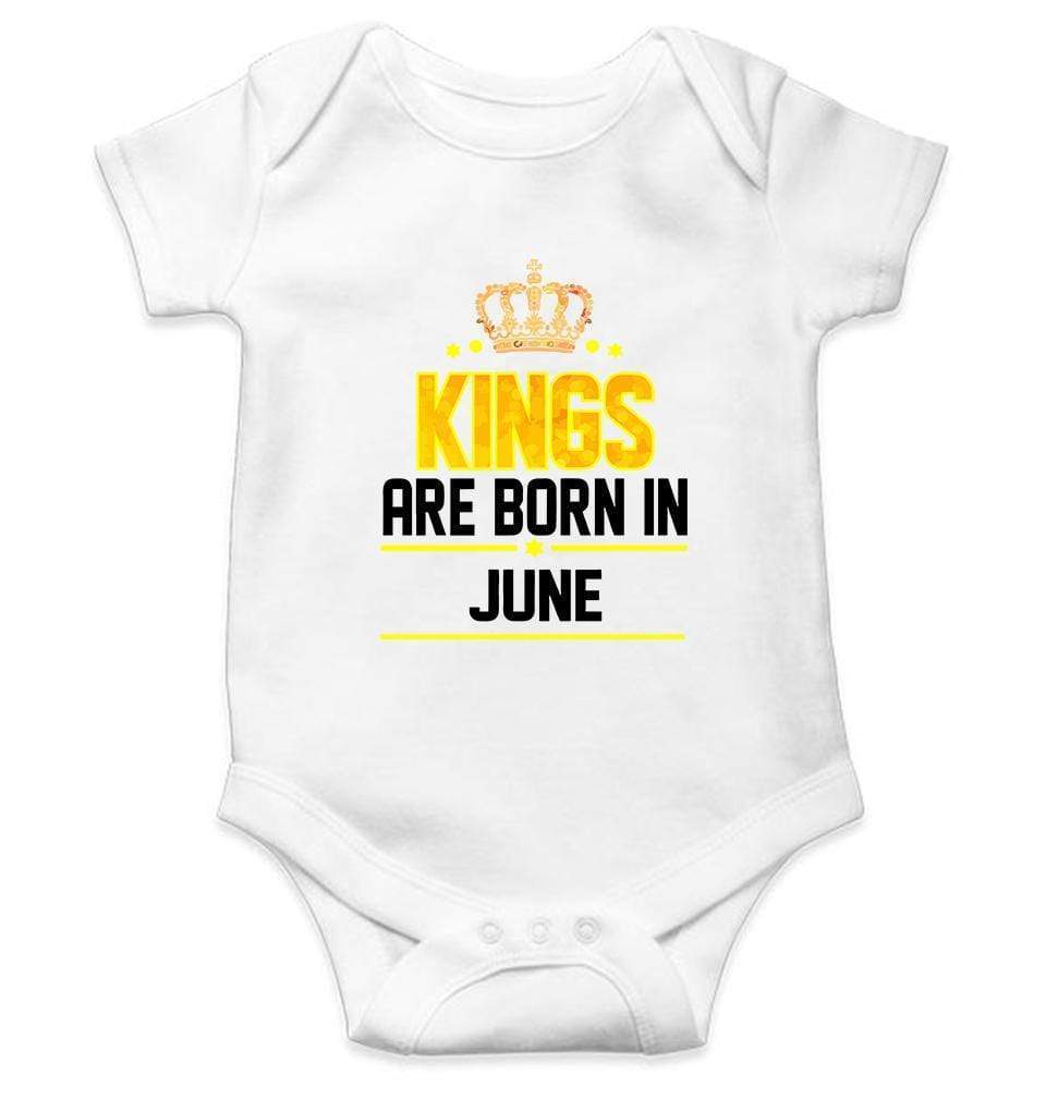 Kings are born in June Rompers for Baby Boy- FunkyTradition FunkyTradition