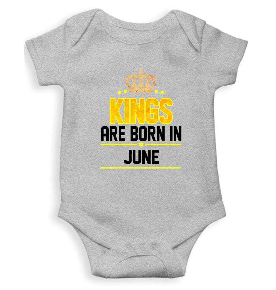 Kings are born in June Rompers for Baby Boy- FunkyTradition FunkyTradition