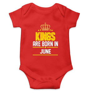 Kings are born in June Rompers for Baby Boy- FunkyTradition FunkyTradition