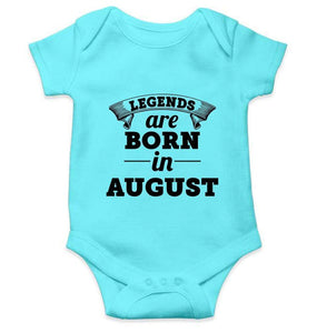 Legends are born in August Rompers for Baby Boy- FunkyTradition FunkyTradition