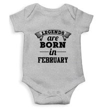 Load image into Gallery viewer, Legends are Born in February Rompers for Baby Girl- FunkyTradition FunkyTradition
