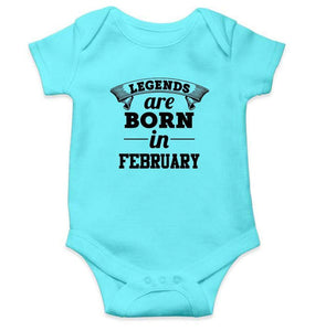 Legends are Born in February Rompers for Baby Girl- FunkyTradition FunkyTradition