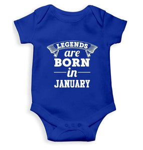 Legends are born in January Rompers for Baby Boy- FunkyTradition FunkyTradition