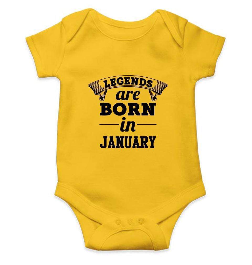 Legends are born in January Rompers for Baby Boy- FunkyTradition FunkyTradition