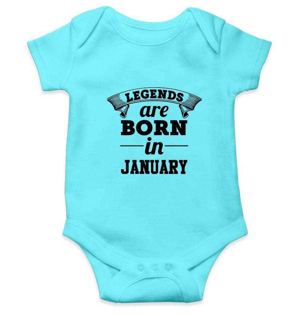 Legends are born in January Rompers for Baby Boy- FunkyTradition FunkyTradition