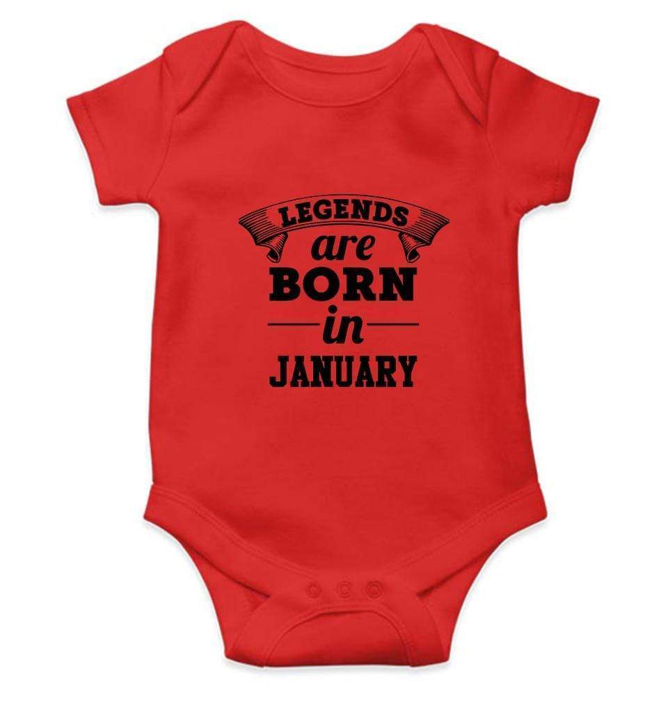 Legends are born in January Rompers for Baby Boy- FunkyTradition FunkyTradition