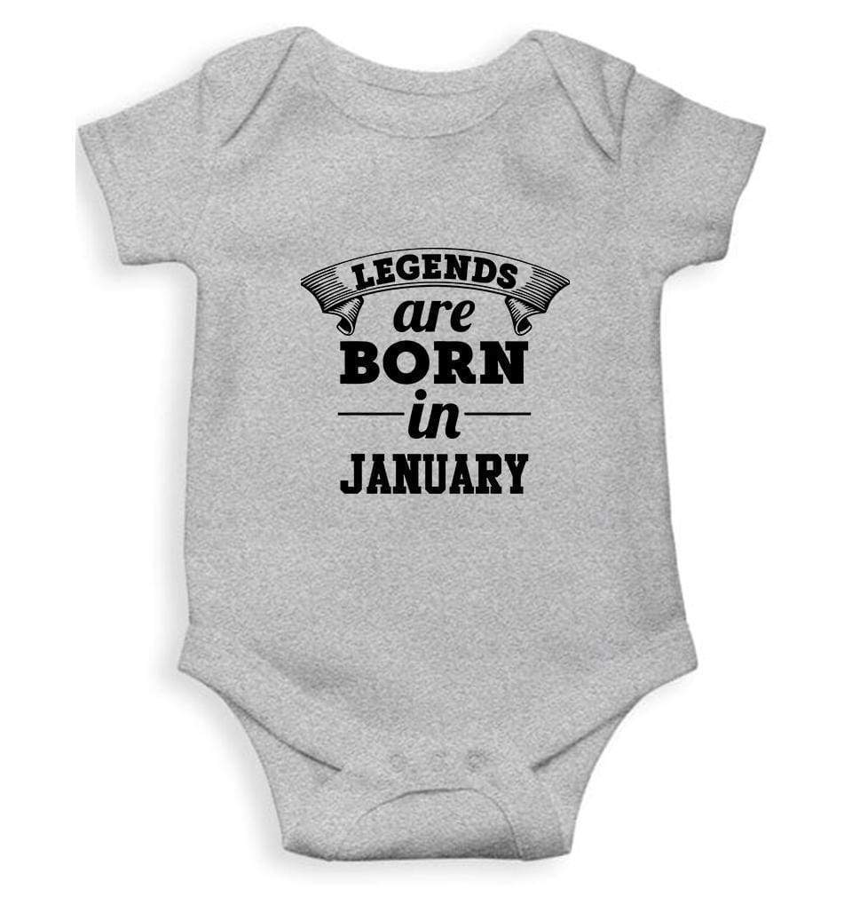 Legends are born in January Rompers for Baby Boy- FunkyTradition FunkyTradition