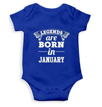 Load image into Gallery viewer, Legends are Born in January Rompers for Baby Girl- FunkyTradition FunkyTradition
