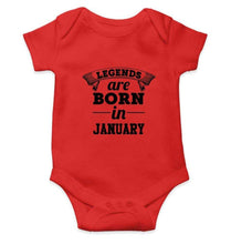 Load image into Gallery viewer, Legends are Born in January Rompers for Baby Girl- FunkyTradition FunkyTradition
