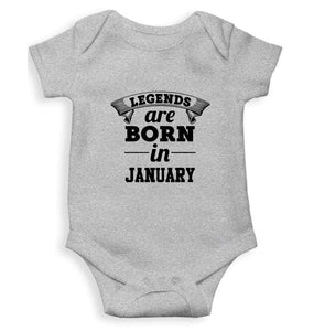 Legends are Born in January Rompers for Baby Girl- FunkyTradition FunkyTradition