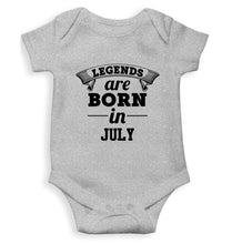 Load image into Gallery viewer, Legends are born in July Rompers for Baby Boy- FunkyTradition FunkyTradition
