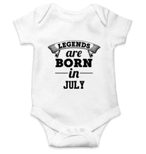 Load image into Gallery viewer, Legends are born in July Rompers for Baby Boy- FunkyTradition FunkyTradition
