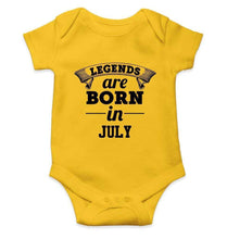 Load image into Gallery viewer, Legends are born in July Rompers for Baby Boy- FunkyTradition FunkyTradition
