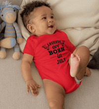 Load image into Gallery viewer, Legends are born in July Rompers for Baby Boy- FunkyTradition FunkyTradition
