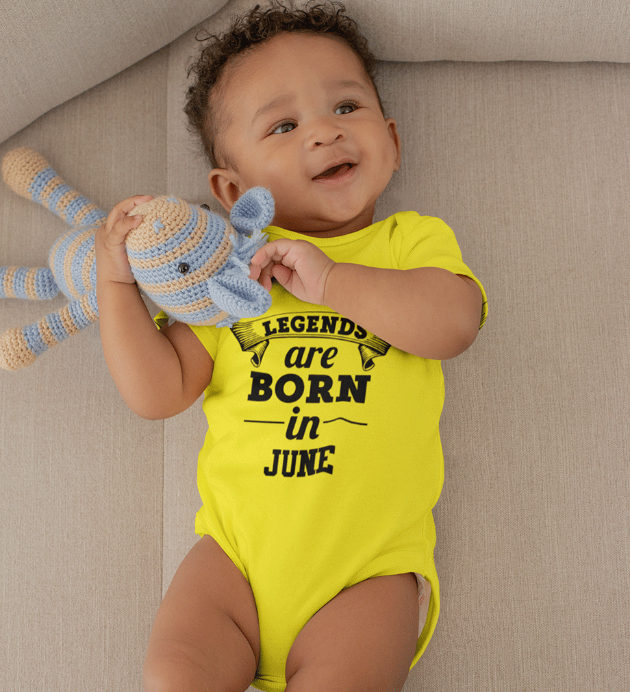 Legends are born in June Rompers for Baby Boy- FunkyTradition FunkyTradition