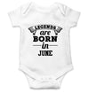 Legends are born in June Rompers for Baby Boy- FunkyTradition FunkyTradition