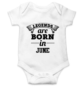 Legends are born in June Rompers for Baby Boy- FunkyTradition FunkyTradition