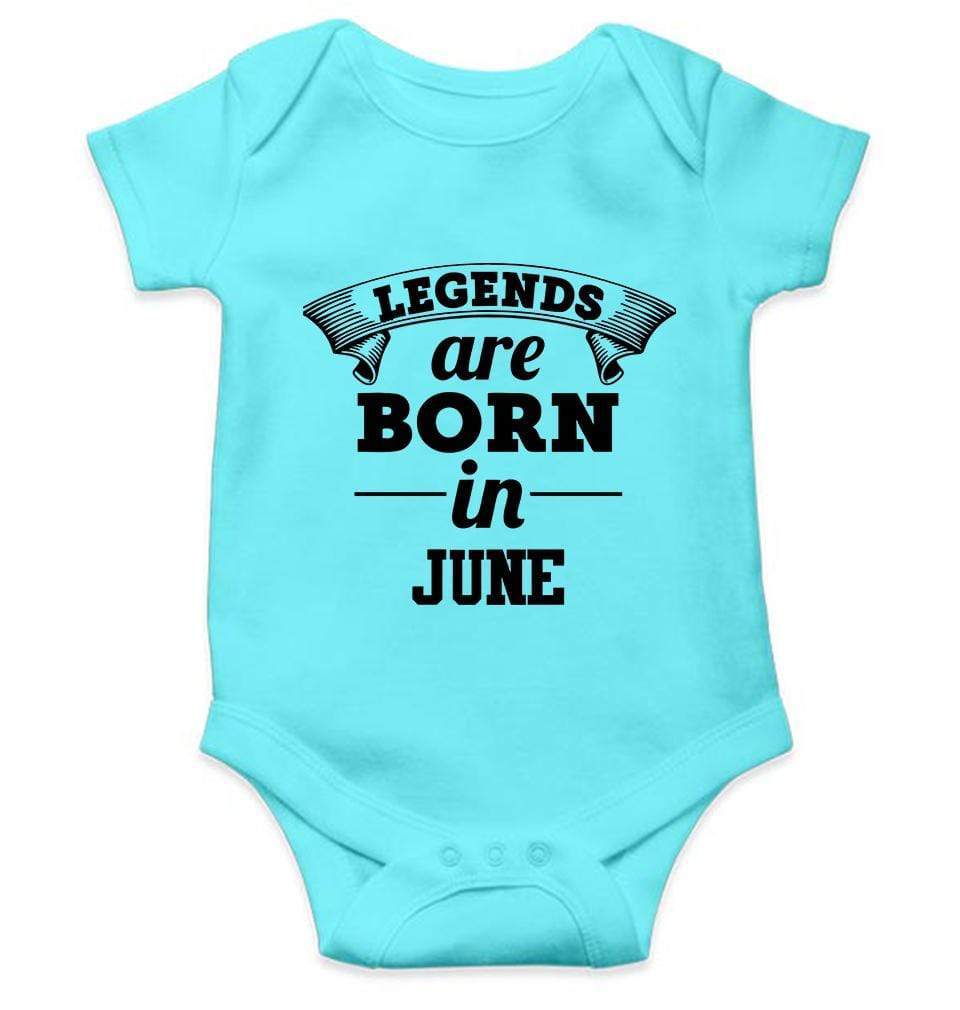 Legends are born in June Rompers for Baby Boy- FunkyTradition FunkyTradition