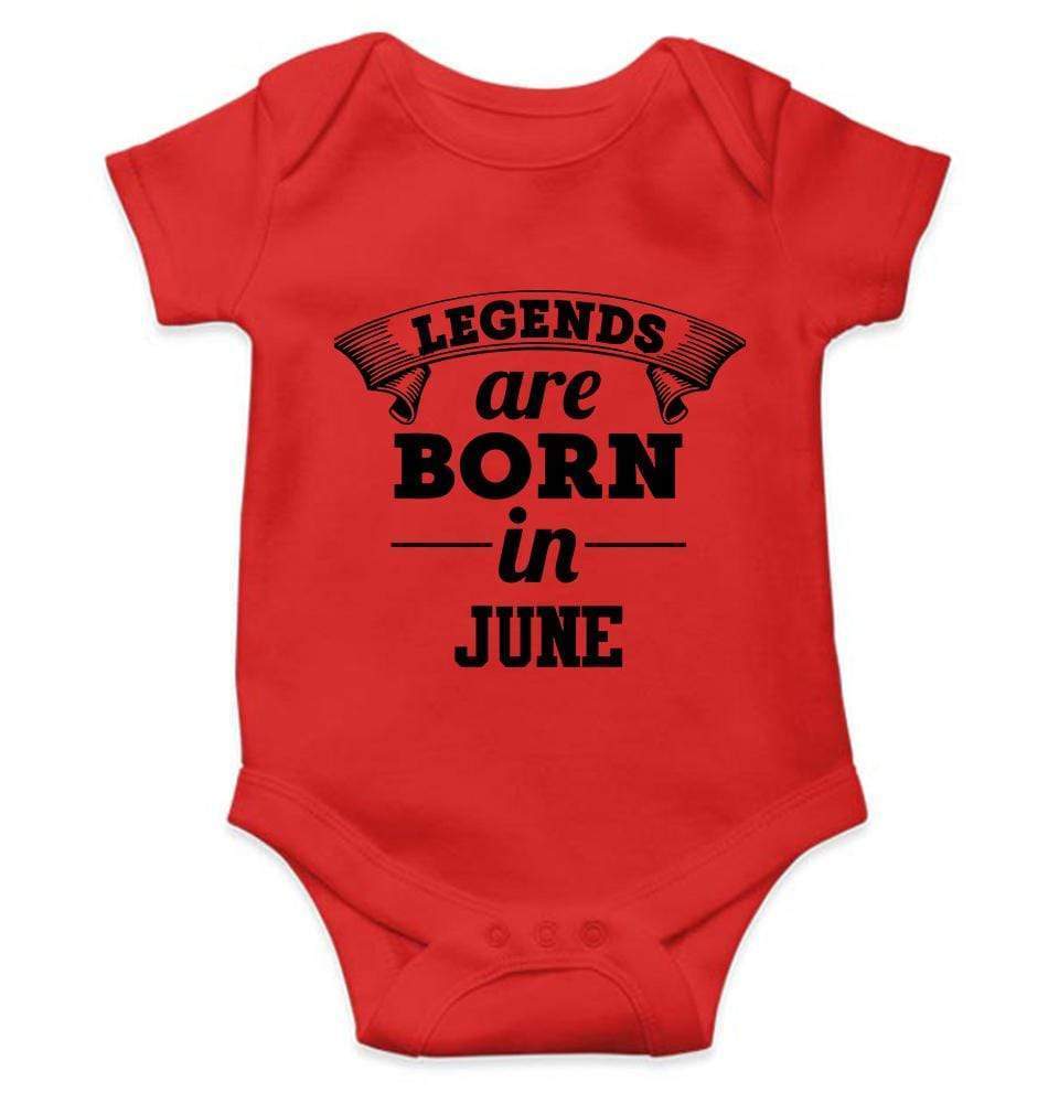 Legends are born in June Rompers for Baby Boy- FunkyTradition FunkyTradition