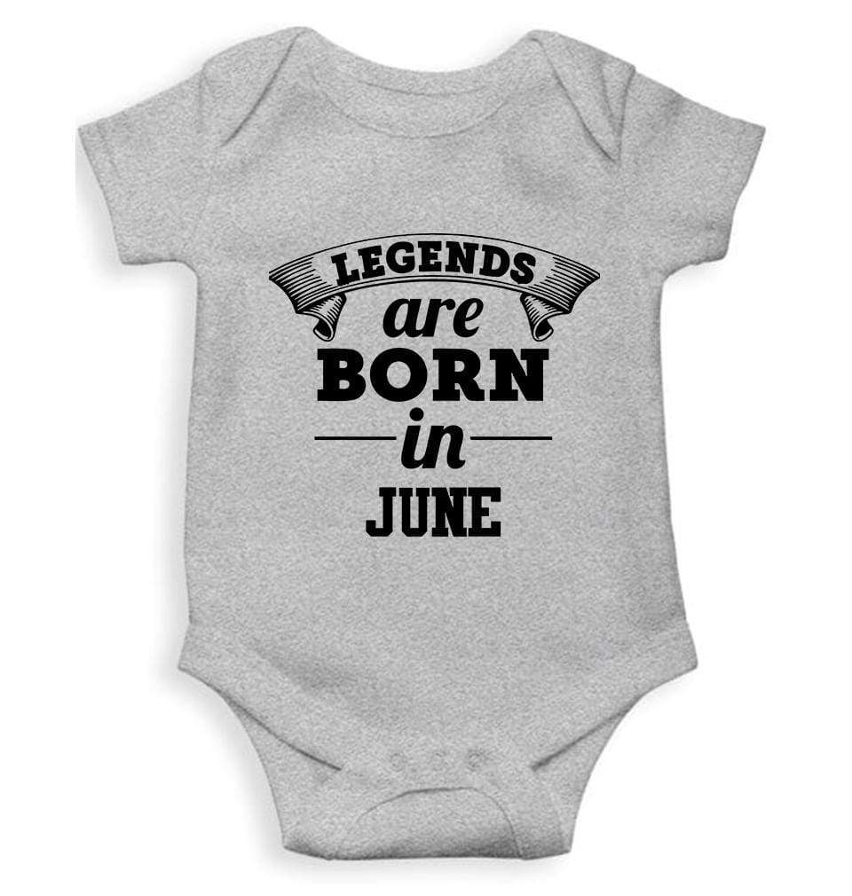 Legends are born in June Rompers for Baby Boy- FunkyTradition FunkyTradition