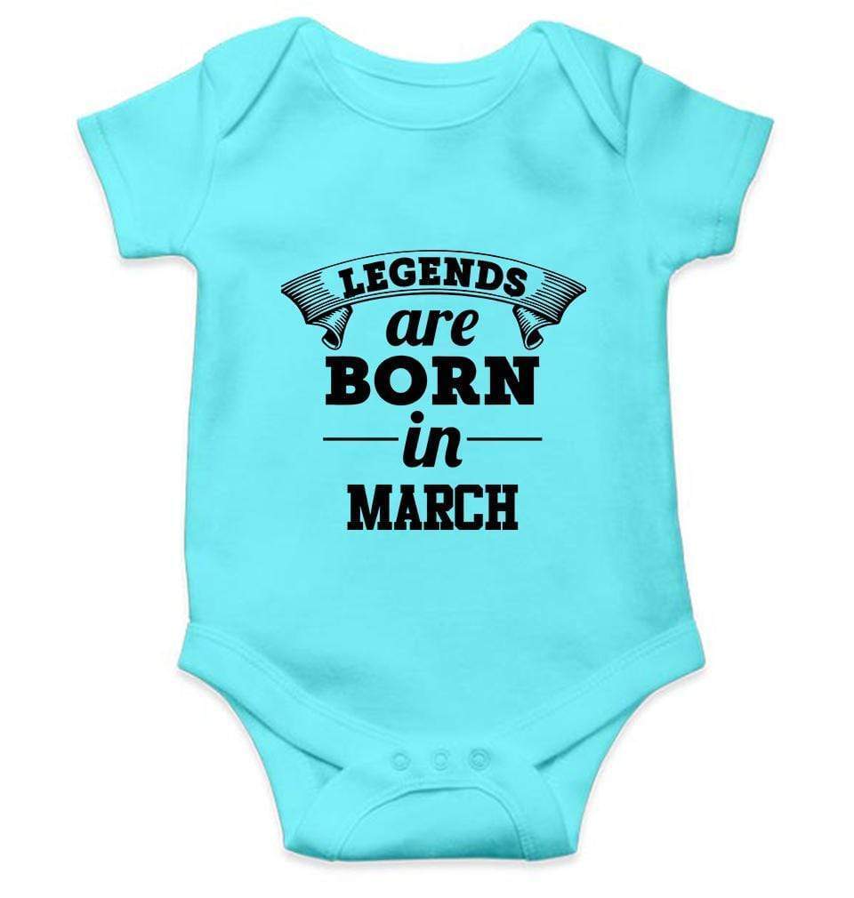 Legends are born in March Rompers for Baby Boy- FunkyTradition FunkyTradition