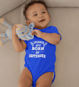 Legends are born in September Rompers for Baby Boy- FunkyTradition FunkyTradition