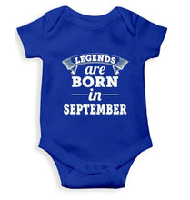 Load image into Gallery viewer, Legends are born in September Rompers for Baby Boy- FunkyTradition FunkyTradition
