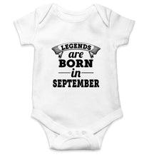 Load image into Gallery viewer, Legends are born in September Rompers for Baby Boy- FunkyTradition FunkyTradition
