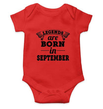 Load image into Gallery viewer, Legends are born in September Rompers for Baby Boy- FunkyTradition FunkyTradition
